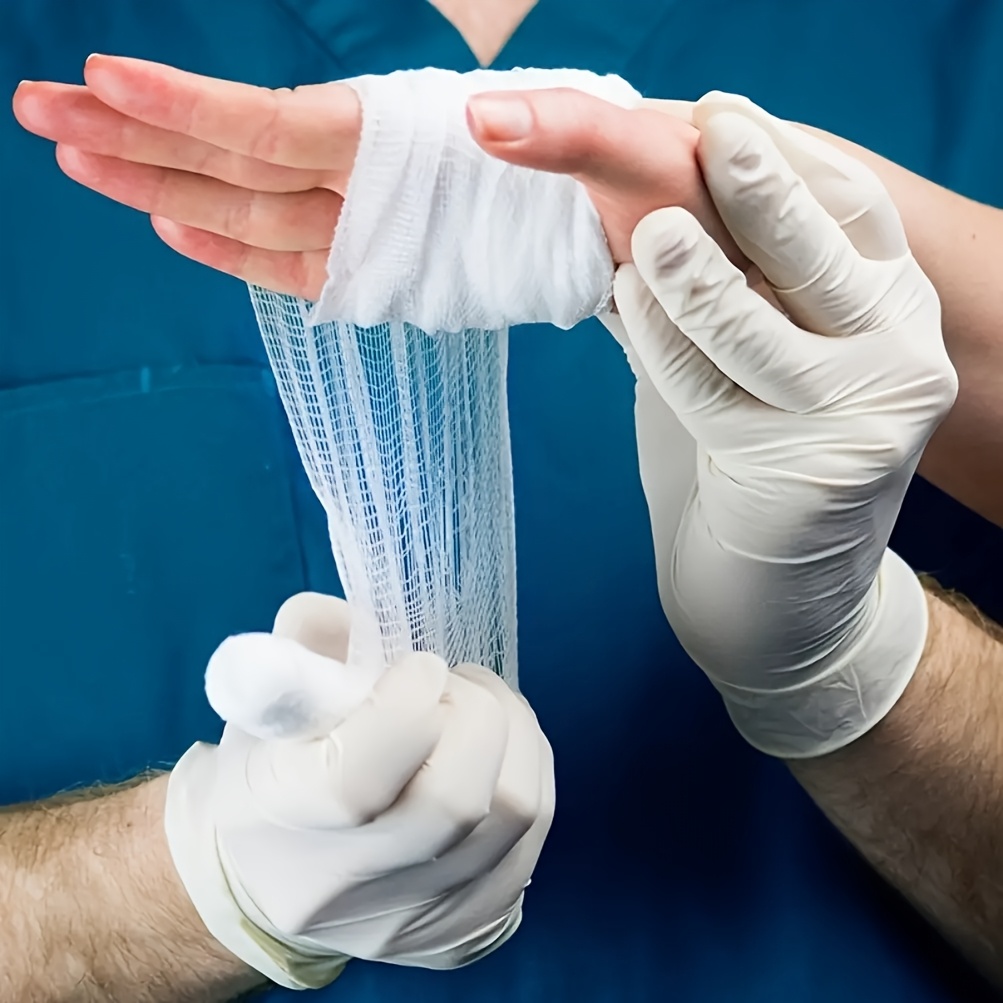 5pcs/set - Breathable Retractable White Gauze, Individually Wrapped For Fingers, Wrists And Legs