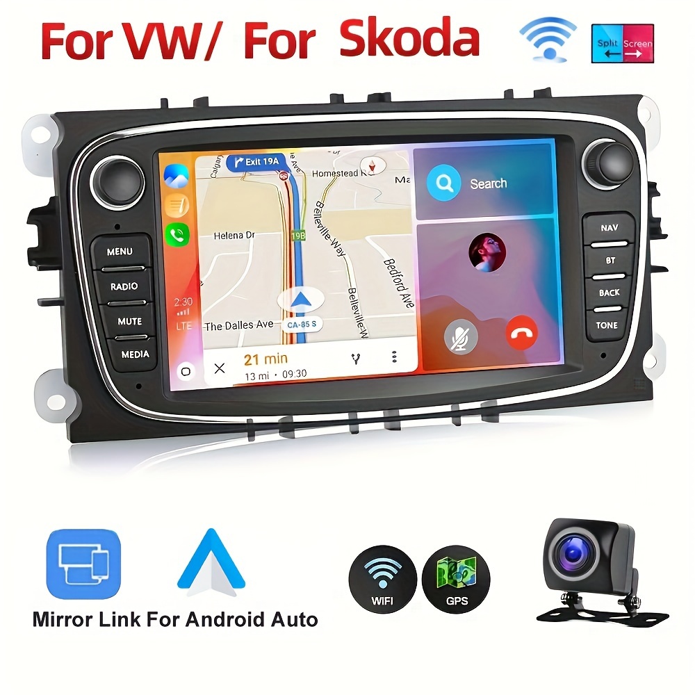 Reproductor Multimedia giratorio para coche, Radio con GPS, WiFi