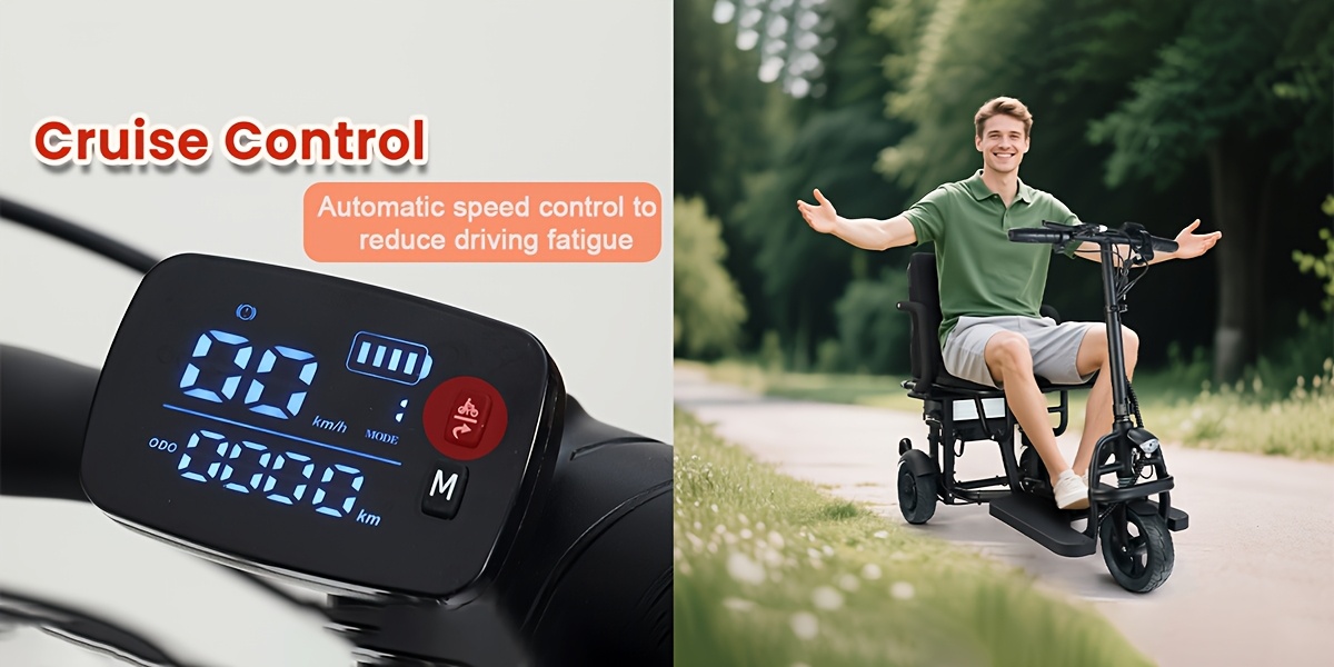 electric scooters for adults and the elderly three wheeled lightweight foldable   with led headlights and backpack cup holder dustproof bagbasket includingcharger     disassembled into lightweight partsperfect   gift Product details 3