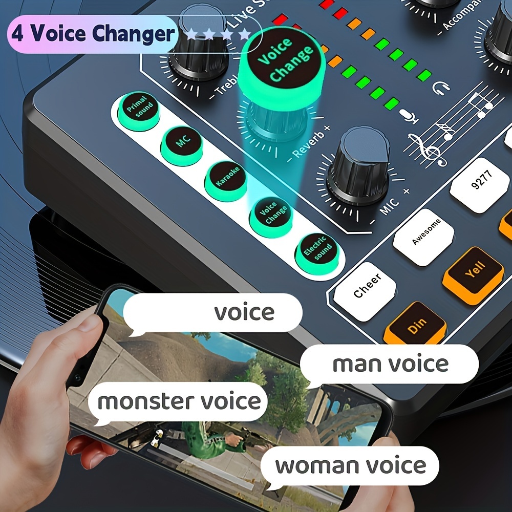 Podcast Equipment Bundle M8 Audio Interface in one Dj Mixer - Temu