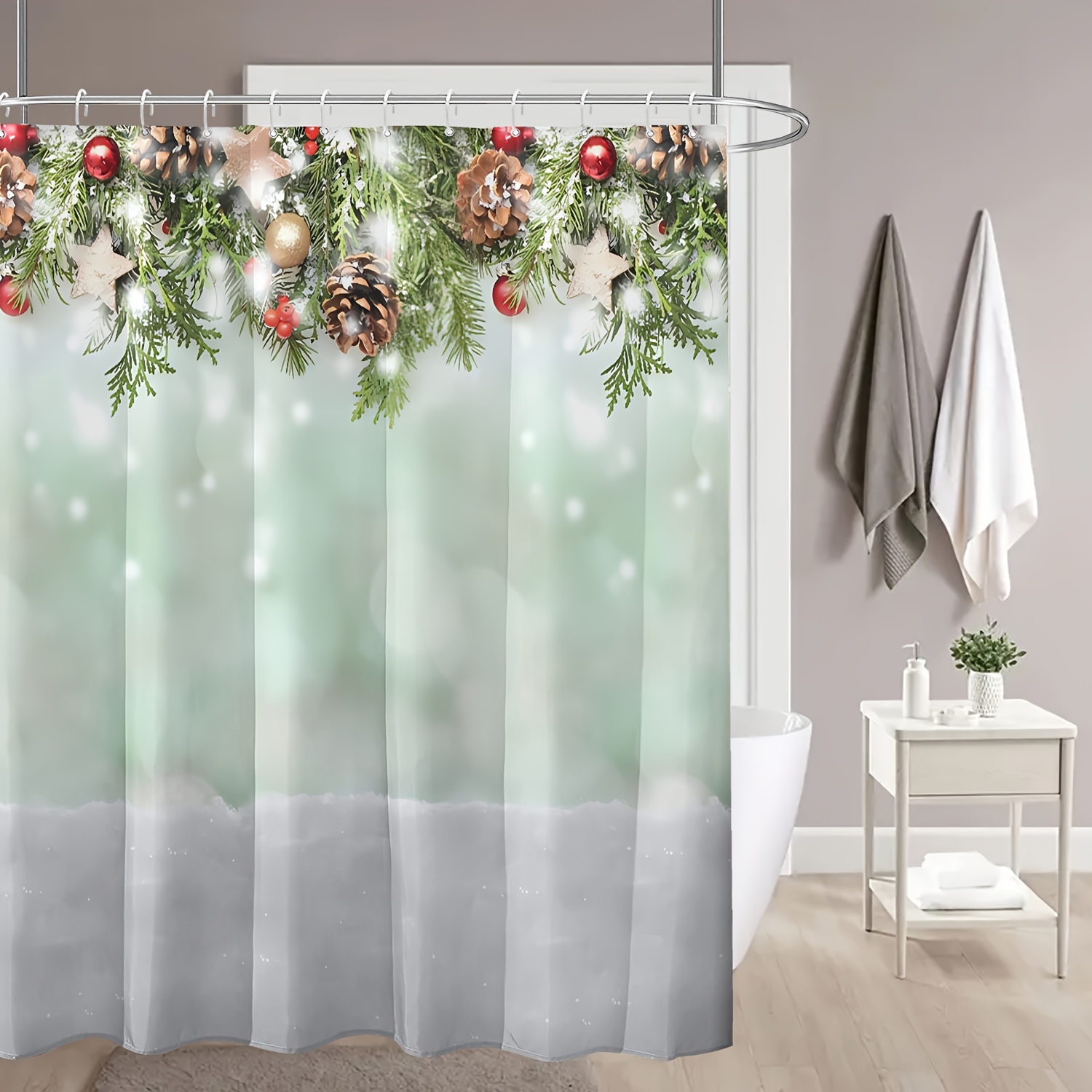 

71x71 Polyester Christmas Curtain Set - , For & Bathroom Decor