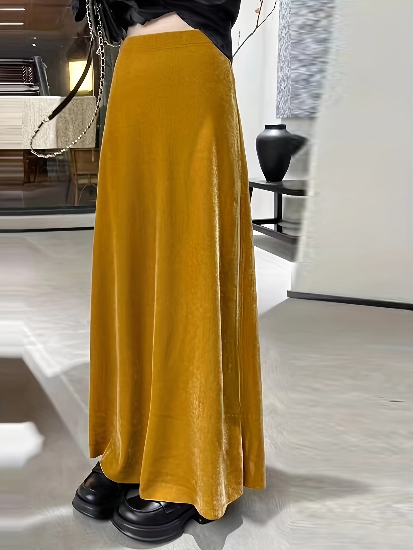スカート ALEXANDRE VAUTHIER Velvet midi skirt Velvet midi skirt
