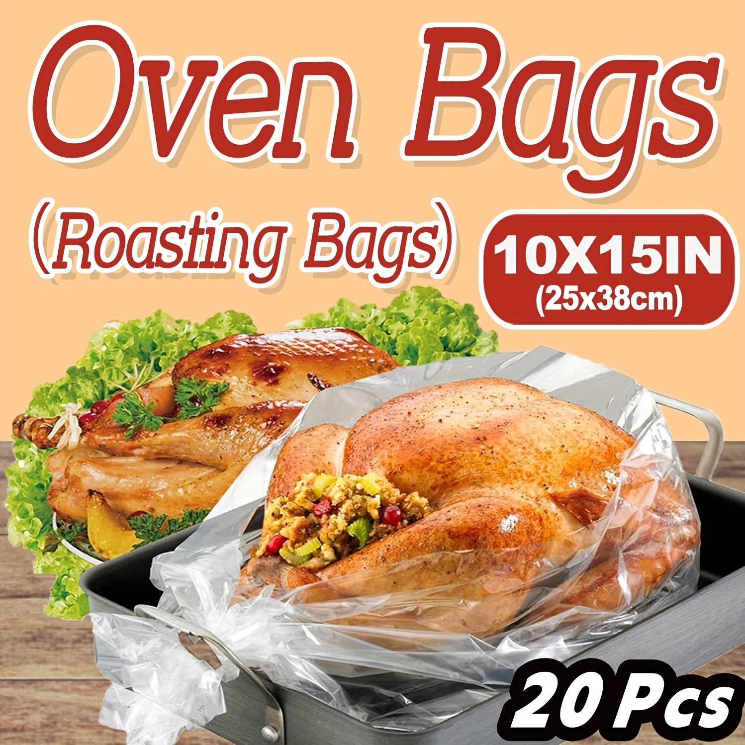 20pcs of cooking   suitable for baking meat fish and vegetables   large bags are ideal for kitchen use including microwaving and are perfect for weddings themed parties