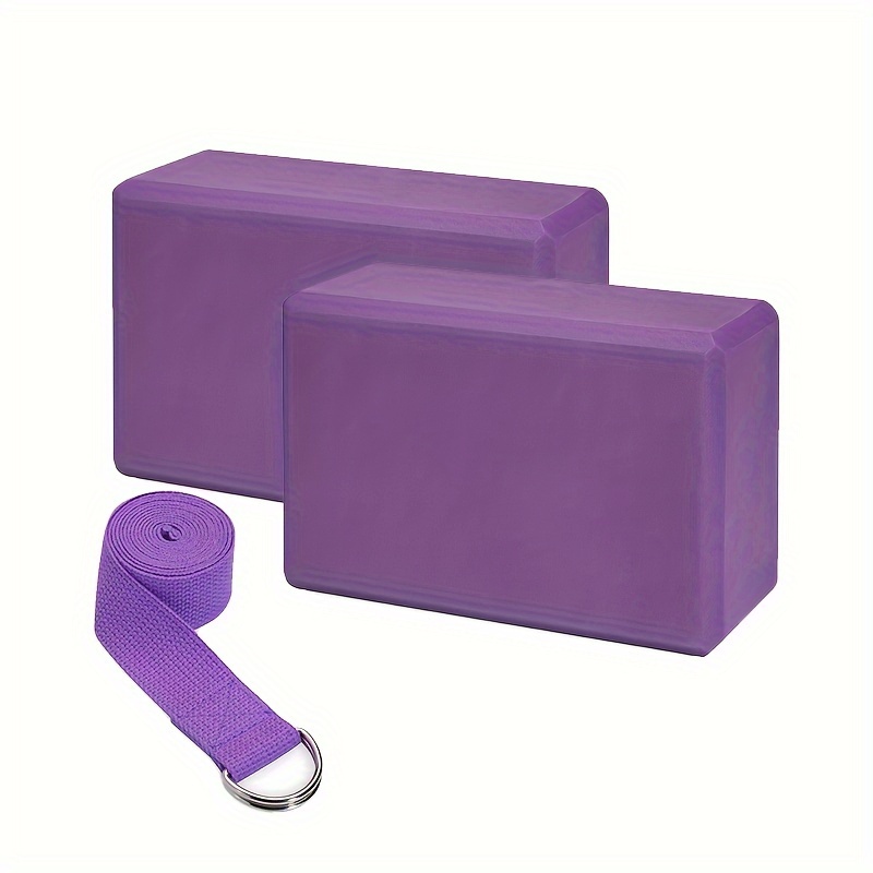 E-shop EVA Yoga Steine Set 3 in 1, 2 Yoga Steine, Stretch Strap, Yoga Pilates Fitness Übungs Hilfsmittel Set