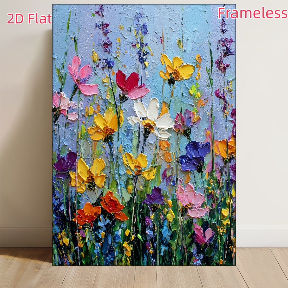 TEMU su tela senza cornice 2D, 2D, 2D, 2D, 12X16 pollici - un vivace pezzo astratto , decorazione murale colorata, per un soggiorno senza A, per il