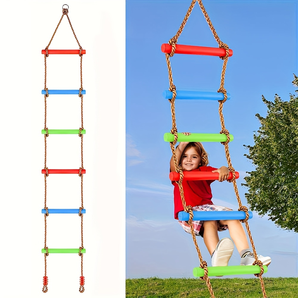 Image of 1 Colorful Ladder Swing Made Of Durable Plastic, Leisure Toy For Children To Enjoy At Indoor And Outdoor Amusement Parks