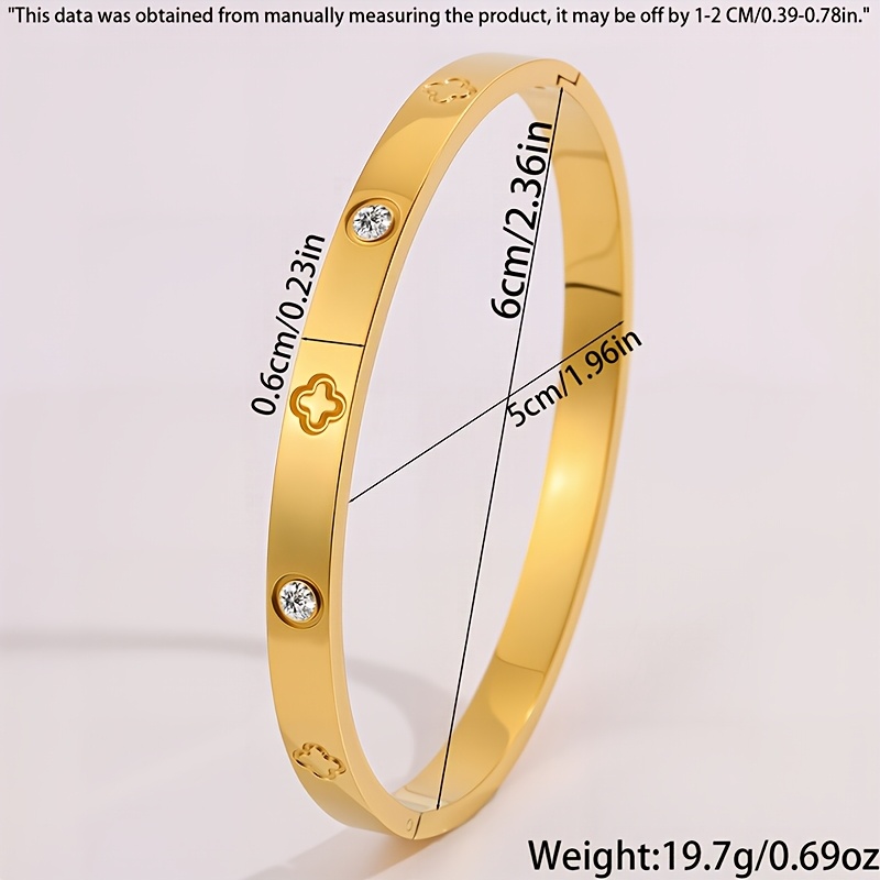 Customized 304L Stainless Steel Four-Leaf Clover Bracelet