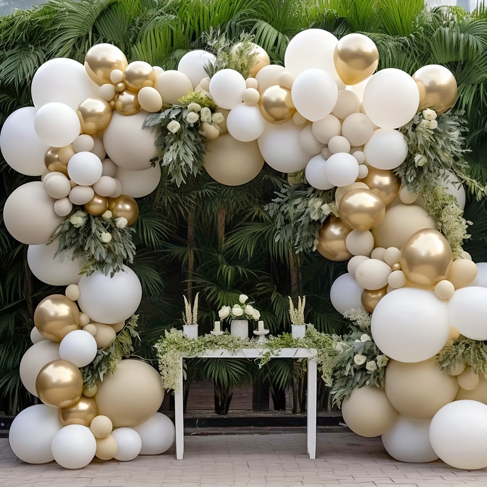 

121pcs Cream Beige Matte Balloons, Neutral Nude Ivory Balloon Arch Set Suitable For Bohemian, Birthdays, Weddings, Parties, Decoration Balloons