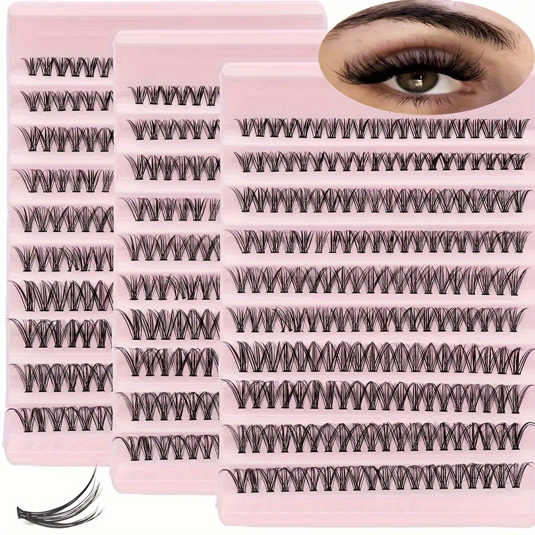 

200 Pcs Diy Eyelash Kit - 0.07mm D/dd , 10-16mm Lengths | Natural & Fluffy 3d Lash , Reusable Makeup Tool For All , Beginner Friendly, Self-adhesive, Recyclable, Ideal Holiday Gift