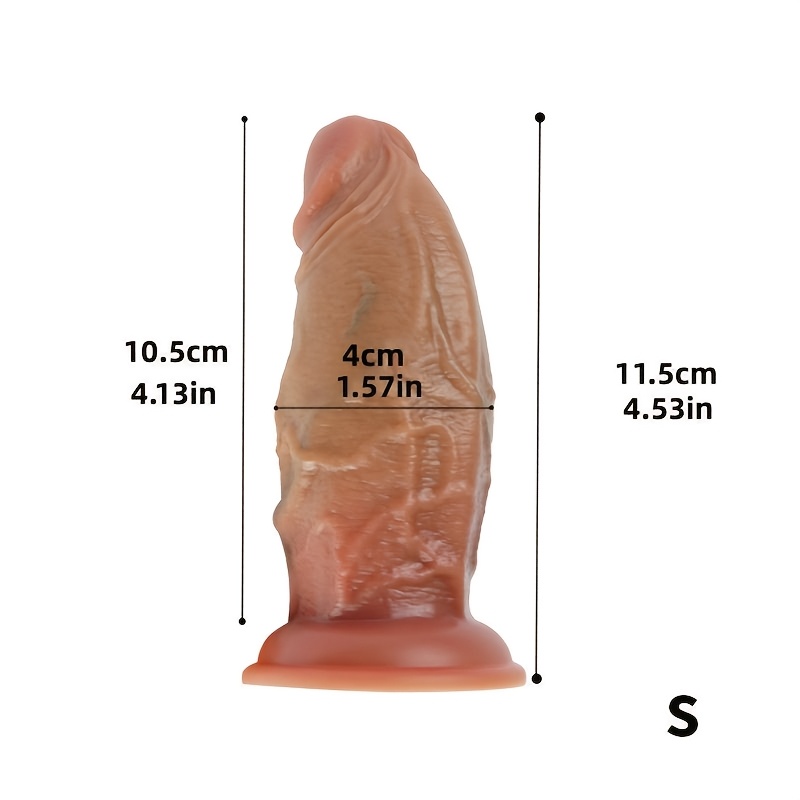 Realistic Huge Thick Dildo with Suction Cup, Suitable for Hands-Free Play, Soft Wide Real Liquid Silicone Dildo, Fat Anal Dildo for Gay and Lesbian Adult Sex Toys and Games, Men's Pleasure, Solo Fun, Realistic Texture, Flexible Material