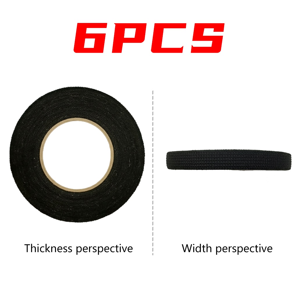 6pcs, Self-adhesive Flannel Electrical Tape- High Temperature, Durable, Waterproof, Soundproofing, Noise Reduction, Insulation And Shock Absorption Tape For Cable Bundling, Electrical Valves