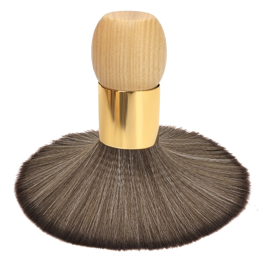 TEMU Cepillo para peluquería, cepillo de cerdas suaves de fibra para quitar el polvo, limpieza de peluquería, recortes de pelo, herramientas de