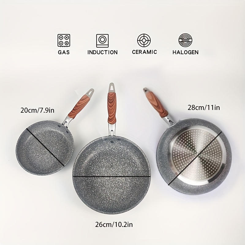 Flat Bottom Non-Stick Frying Pan for All Stovetops