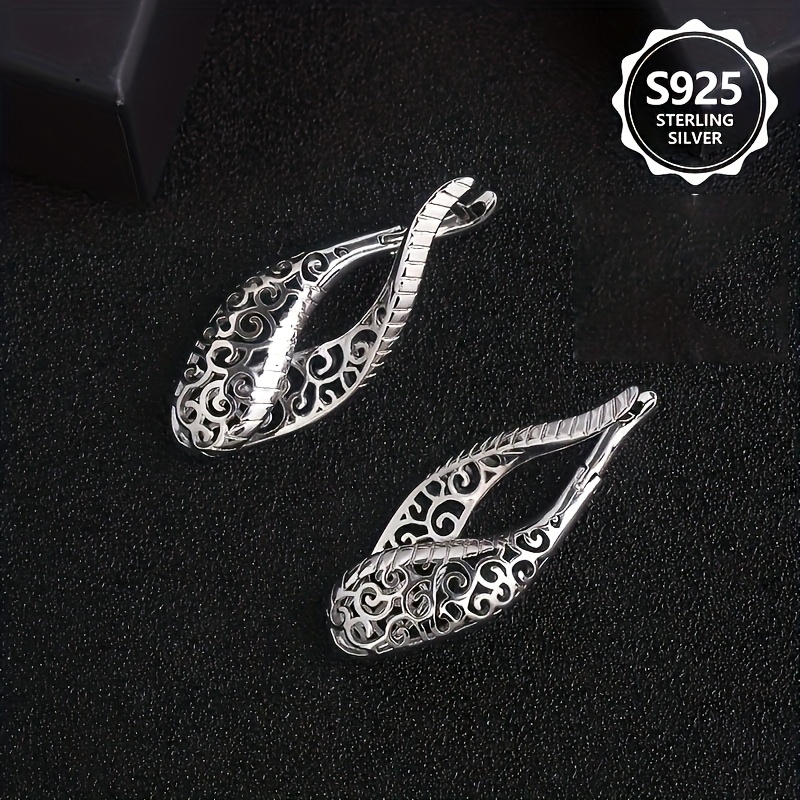 Women's 925 Sterling Silver Hollow Design Earrings — Chic Gift