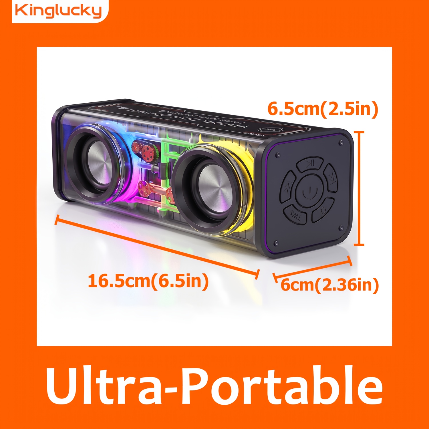 Kinglucky Portable Wireless Speaker, Wireless Heavy Bass Speaker... product image 4