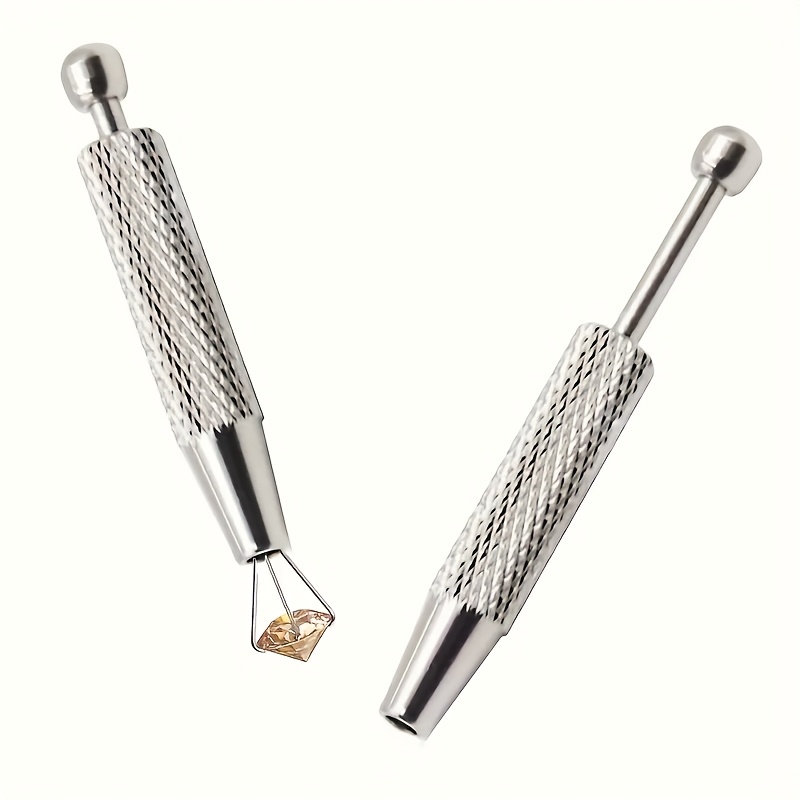 Precision 4-Prong Jewelry Tweezers - Gem & Diamond Holder, Ideal for Beads & Small Parts, Ergonomic Metal/Aluminum Craft Tool, Jewelry Making Tools