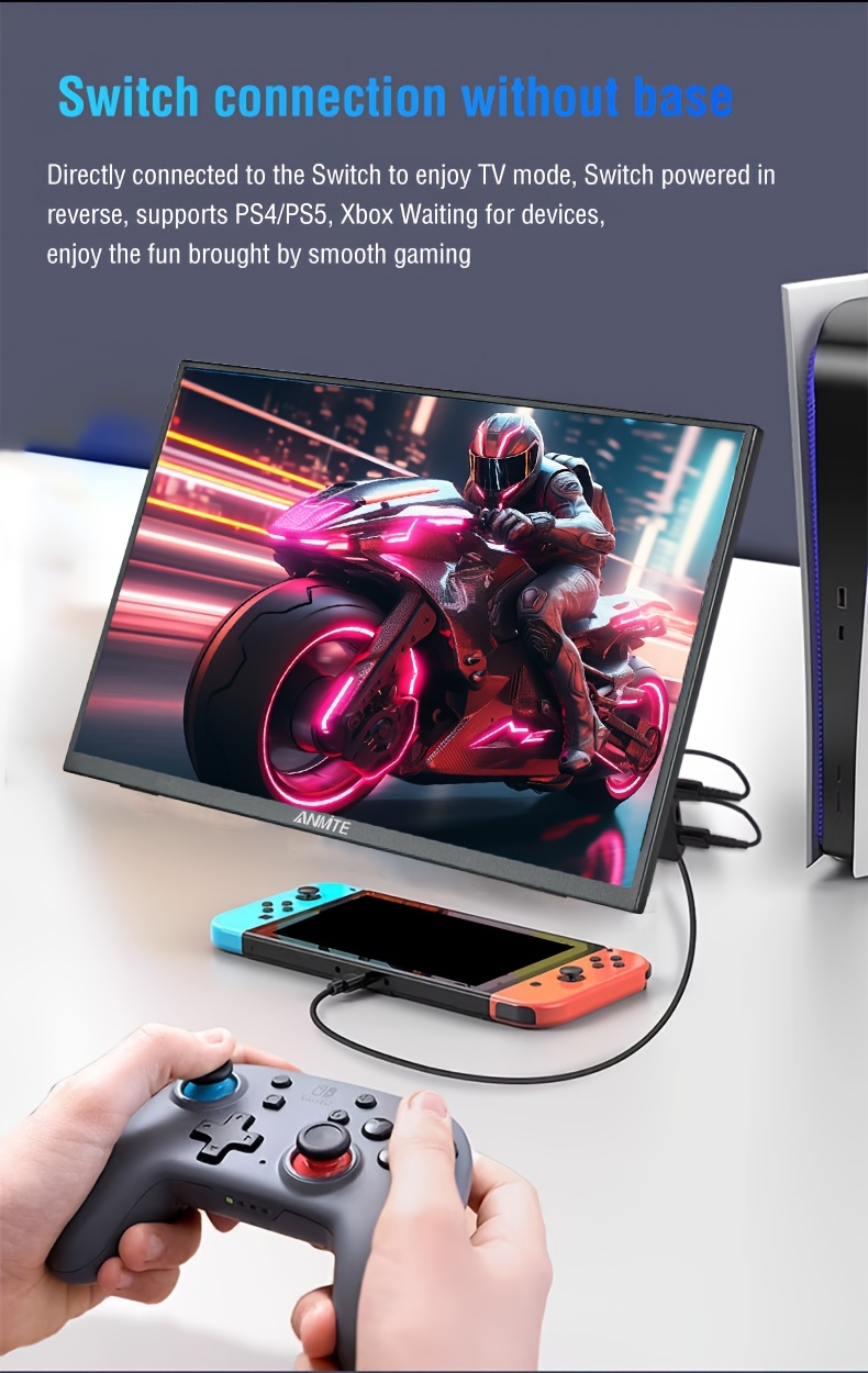 شاشة محمولة بقياس 16 بوصة من أتوتش 1200p hdr 16:10 ضوء أزرق منخفض لجهاز  / ps5/ 5/ switch/ الهاتف المحمول/ الكمبيوتر/ الكمبيوتر المحمول التفاصيل 0