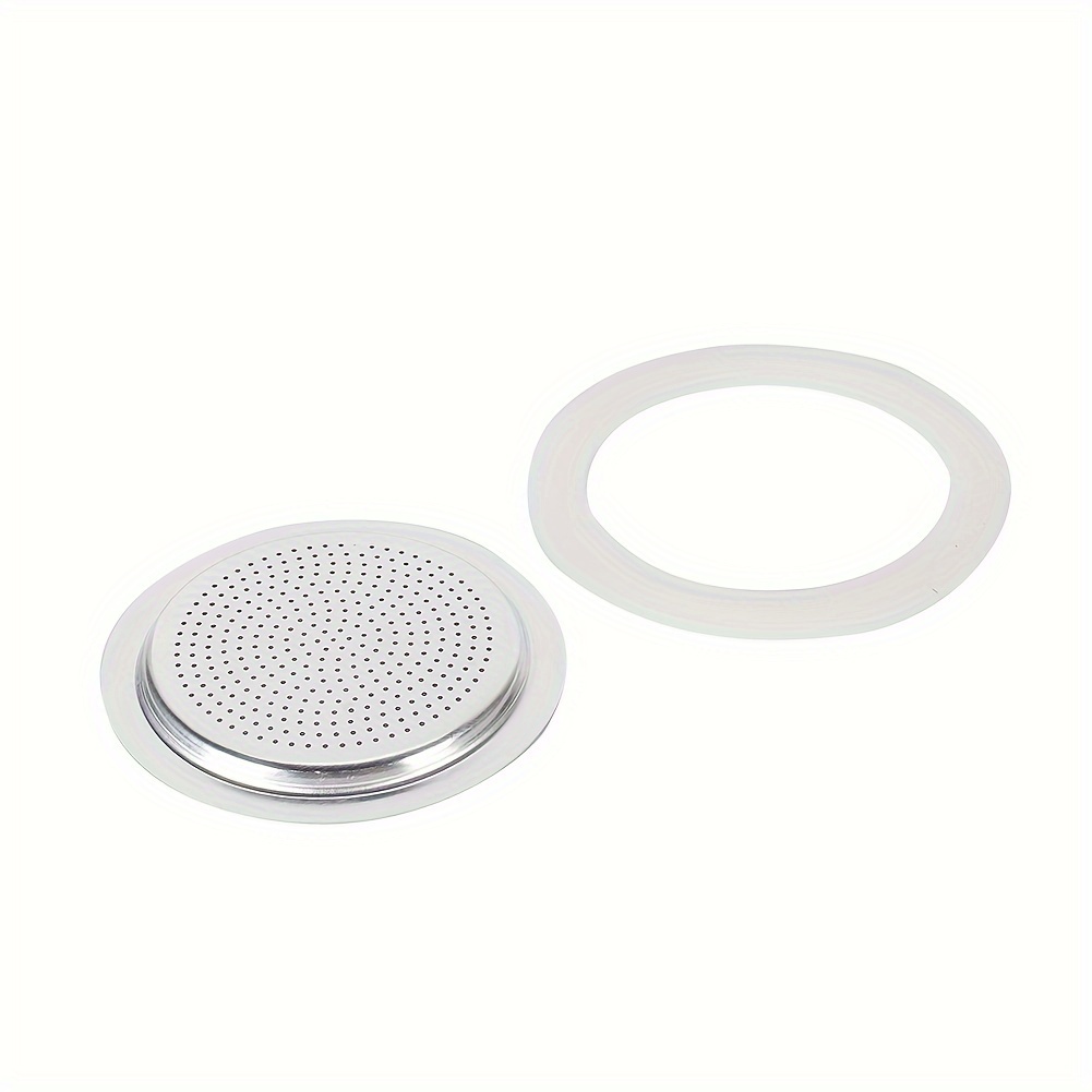 1pc   silicone sealing gasket and coffee filter mesh replacement parts for   pot espresso maker accessories details 6