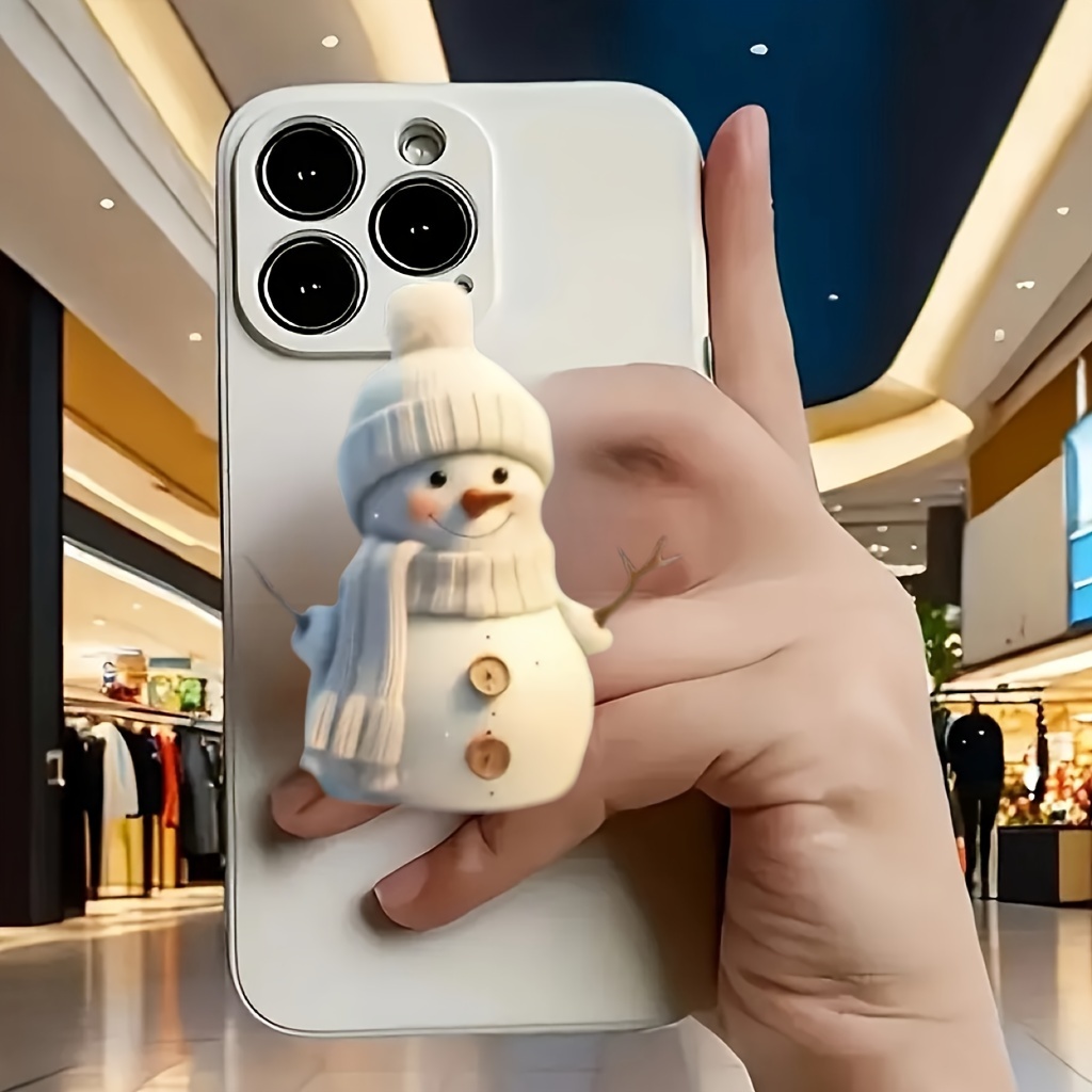 

1pc Snowman Phone Grip Stand, Portable Smartphone , Desk And