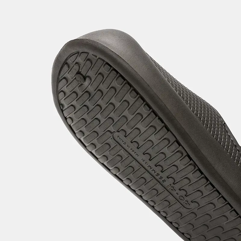 womens winter 2025 new arrival elegant slip on slippers with thick plush fleece lining warm cushioned insole black hand clean shoes cozy indoor footwear textured strap detail durable footwear construction Product details 4