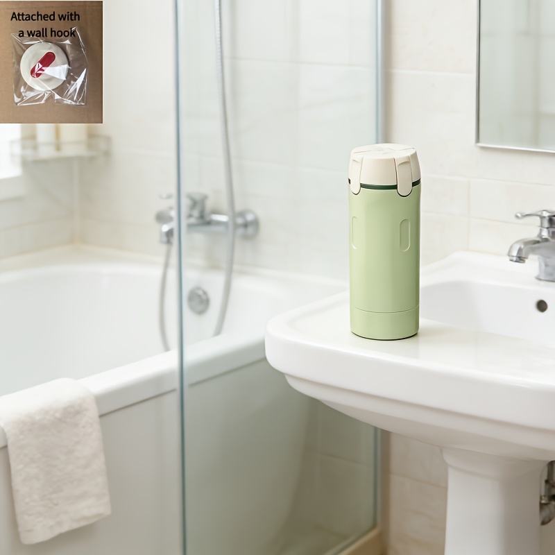 E-shop 4-in-1 Auslaufsicherer Reisespender Flaschen Set | Wiederverwendbare Runde Plastikbehälter für Shampoo, Spülung, Duschgel und Lotion - Kompakter