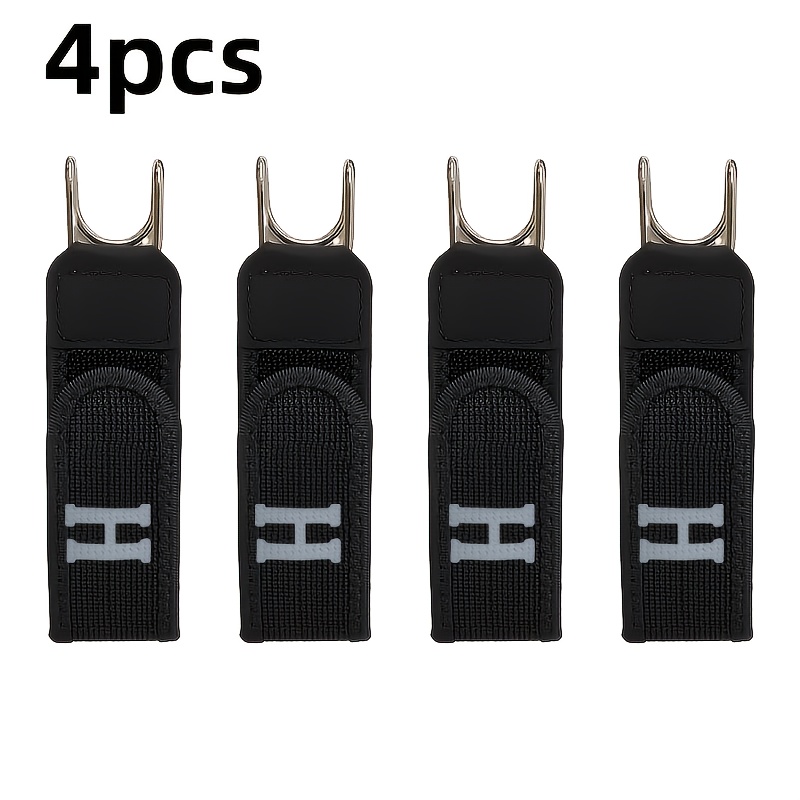 TEMU Lot de 4 serre-tailles réglables en denim pour jeans amples, ceinture à boucle outil avec attaches de H, sangles à boucle pour hommes et femmes,