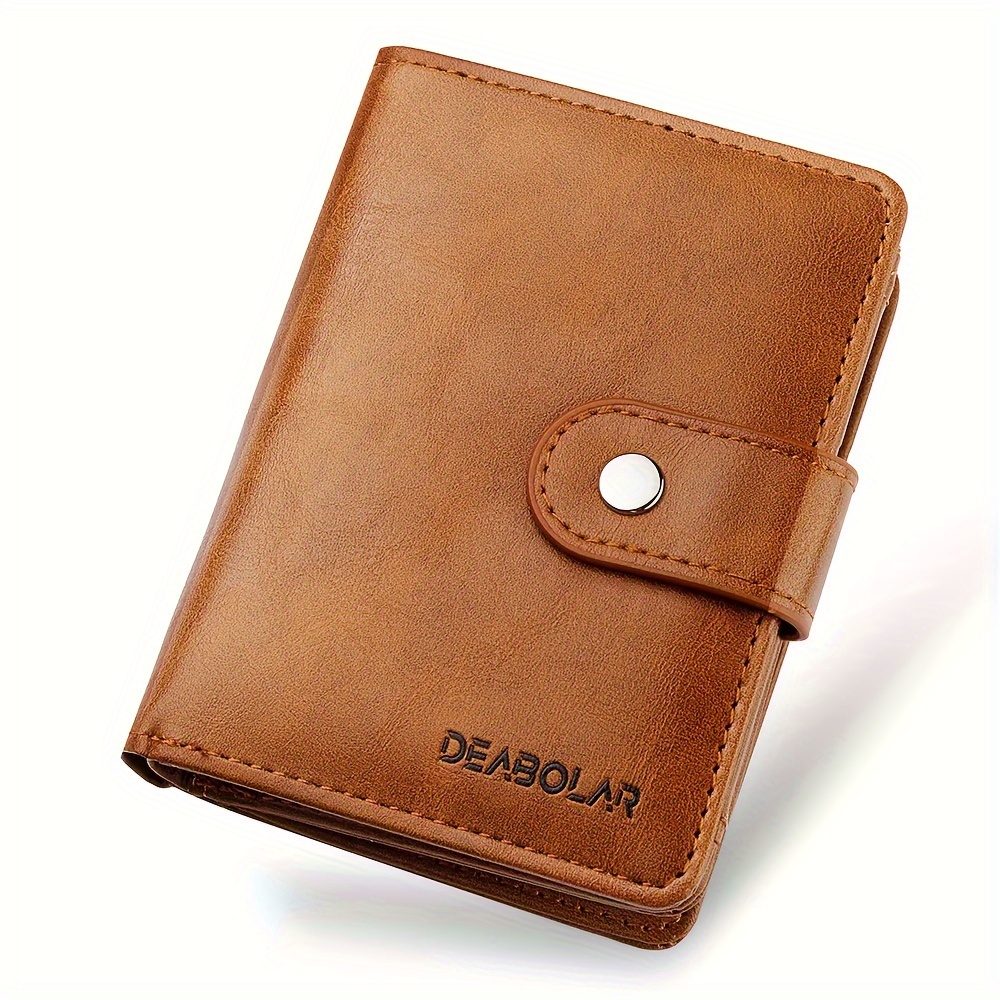 Image of Middle East Special - Retro Short Wallet Zipper Three-fold Card Holder With Coin Purse Multifunctional Credit Card Holder