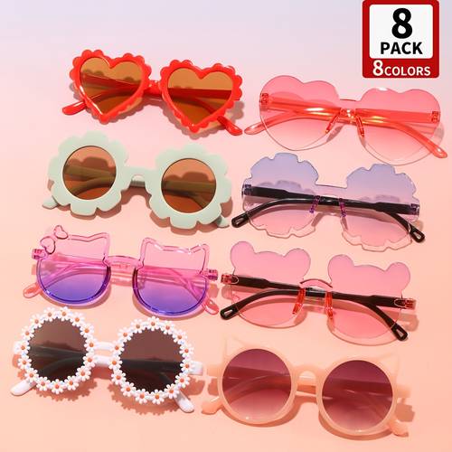 8pcs youngsterss fashionable and cute trendy glasses party favors styles of prom party fashion glasses party favors graduation and birthday dress