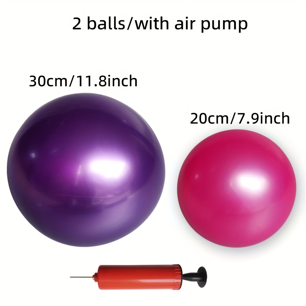 E-shop 2 Robuste Aufblasbare Fitnessbälle, Postpartale Trainingsausrüstung für Frauen – PVC Mini-, Tanzball, Pilatesball, Ideal für Core-Stärkung