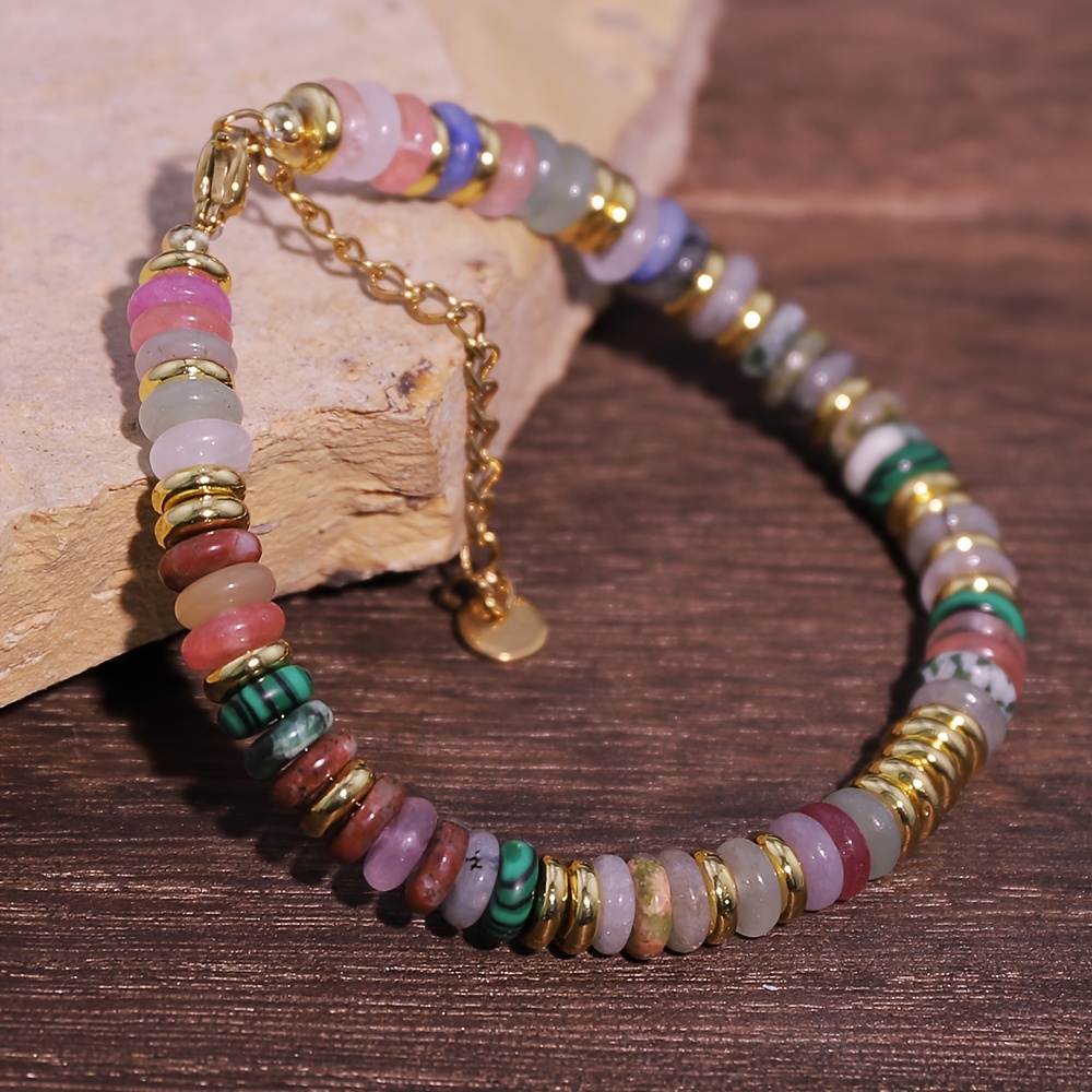 Boho Style Stone Bracelet Colorful Accessory for Women