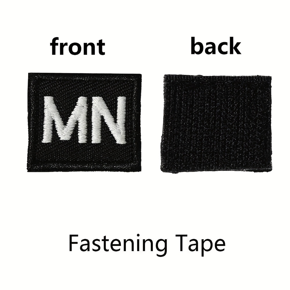 TEMU 1 Pack Custom Mini Embroidered Name Patches - Handmade 2-character Personalized Sew-on/patch Iron-on Polyurethane Badges For Clothing, Bags,