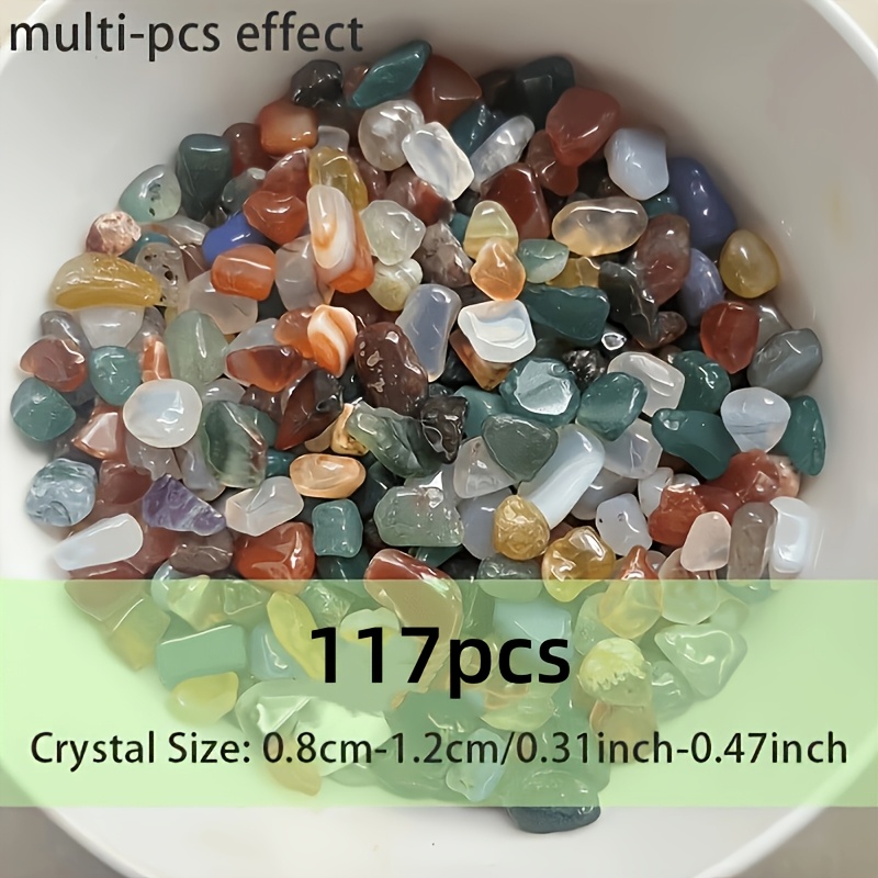 TEMU 117pcs Polishing Stone Set - Hand- Natural Polished Crystal Bulk, 100g For Home Decoration Landscaping, Living Room Decoration, Room Decoration
