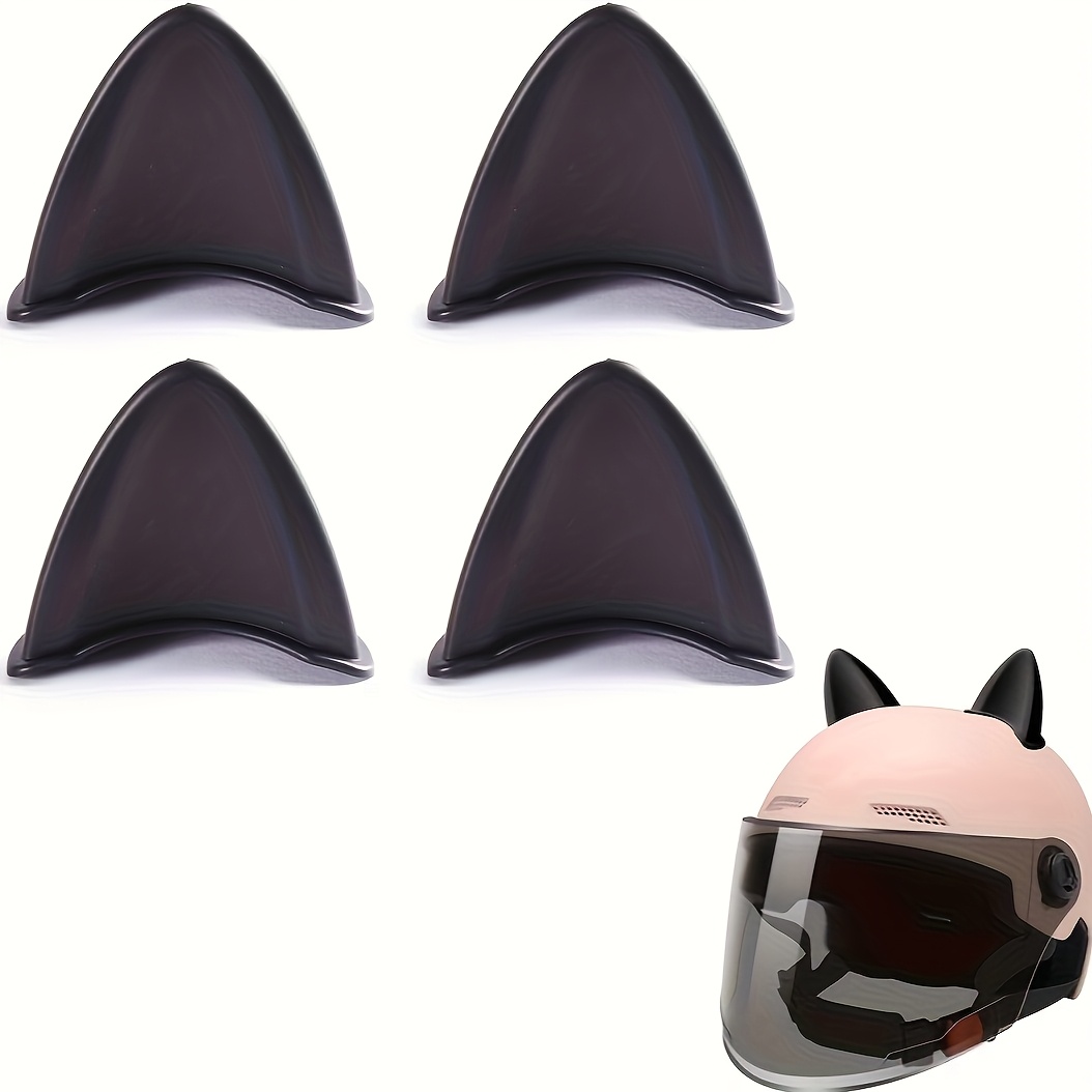TEMU 4pcs Helmet Ears Motorcycle Helmet Cat Ears, Motorcycle Helmet Ears, Cat Ear Motorcycle Helmet Decoration, Cute Helmet Accessory Ears