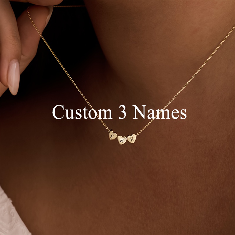 E-shop Personalisierte Halskette mit Initialen-Herz – Bedeutungsvolles Geschenk für Frauen, Mutter, Ehefrau, Tochter, beste Freundin. Familienschmuck,