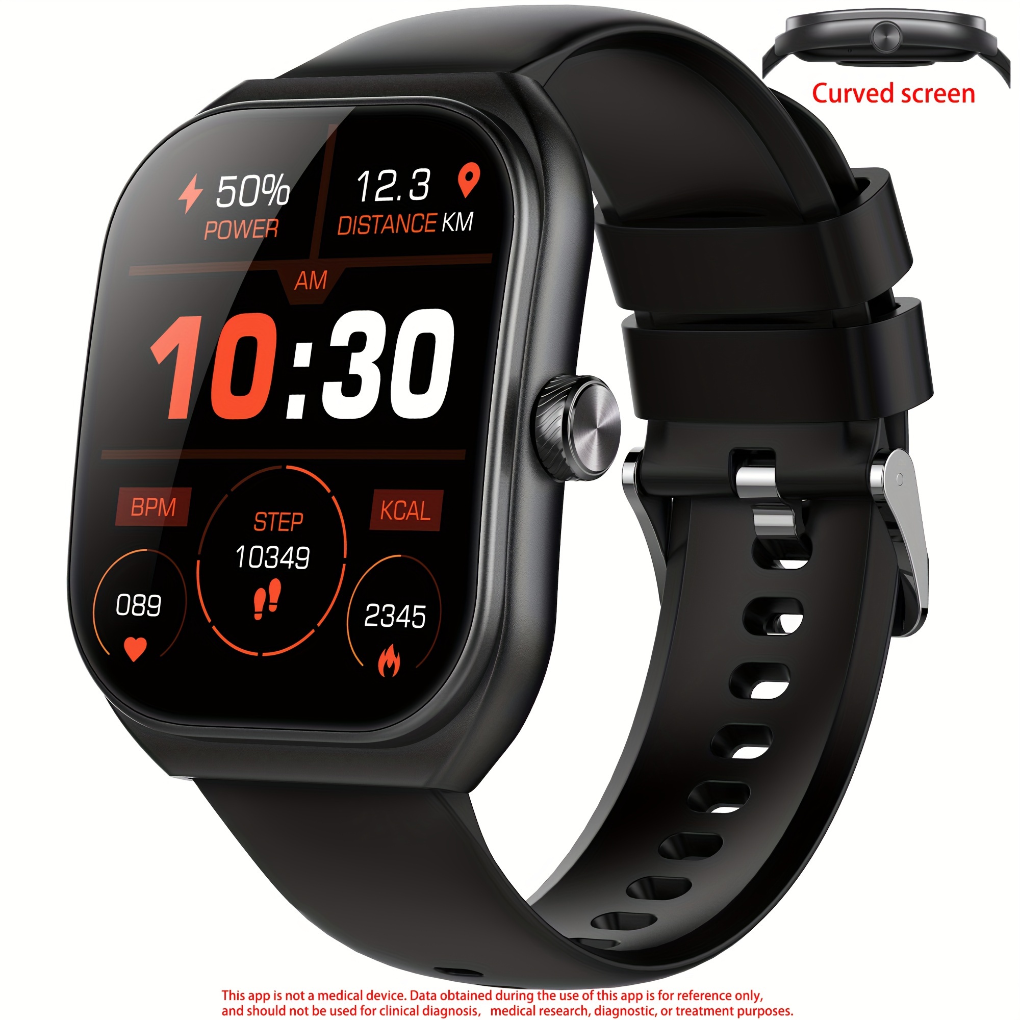 

2.01" 3d Curved Big Screen Smart Watch For Men(answer/dial Calls), Ip68 Waterproof Smartwatch Fitness Women For Android , Activity With Sleep Monitor, Calorie, Smart Watch For Men, Call Integration