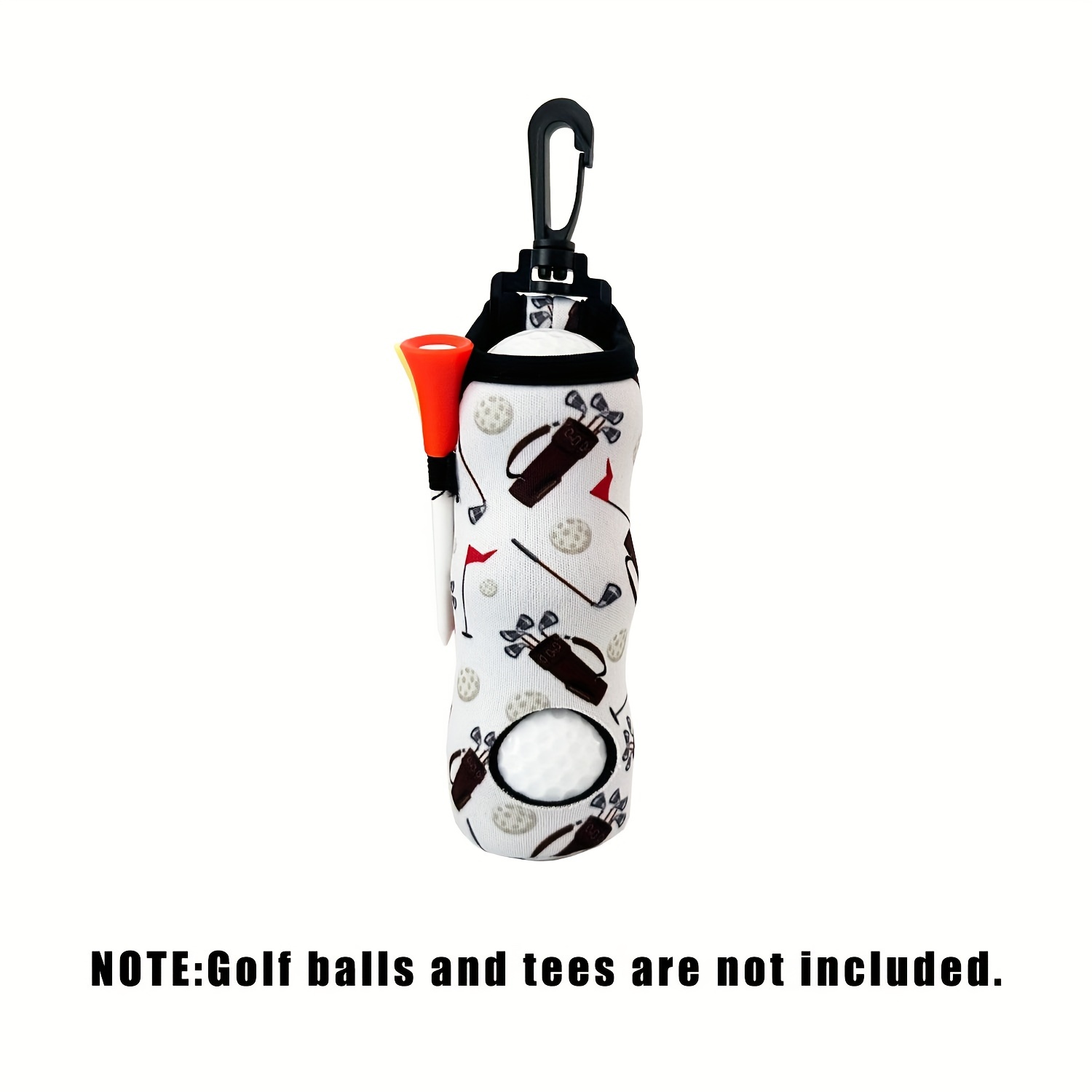 Image of 1pc Golf Ball Tee Holder Neoprene Golf Ball Pouch Golf Ball Carry Bag Multicolor Portable Golf Additions For Man Woman