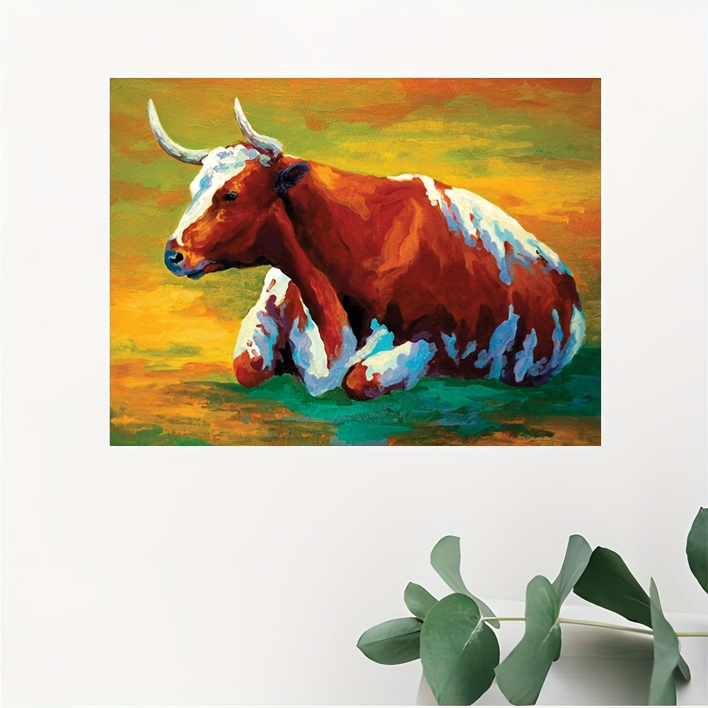 キャンバス 油絵 専用 カラフルCOWS 1 キャンバス 油絵 専用 カラフル