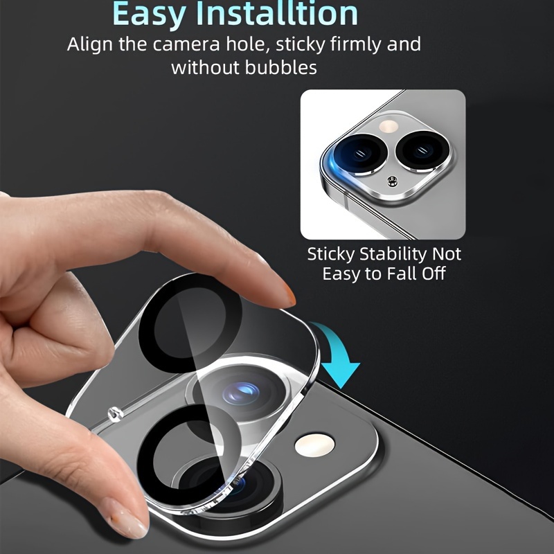 3pcs Full Cover Back Tempered Glass Screen Rear Camera Lens Protector for iPhone 11 12 13 14 15 16 Pro Max Popular