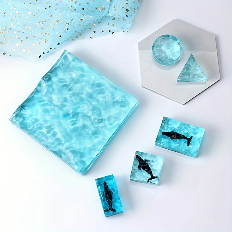 

4pcs/6pcs/set Rectangular Pattern Diy Round Pendant Epoxy Handicrafts Decoration Products