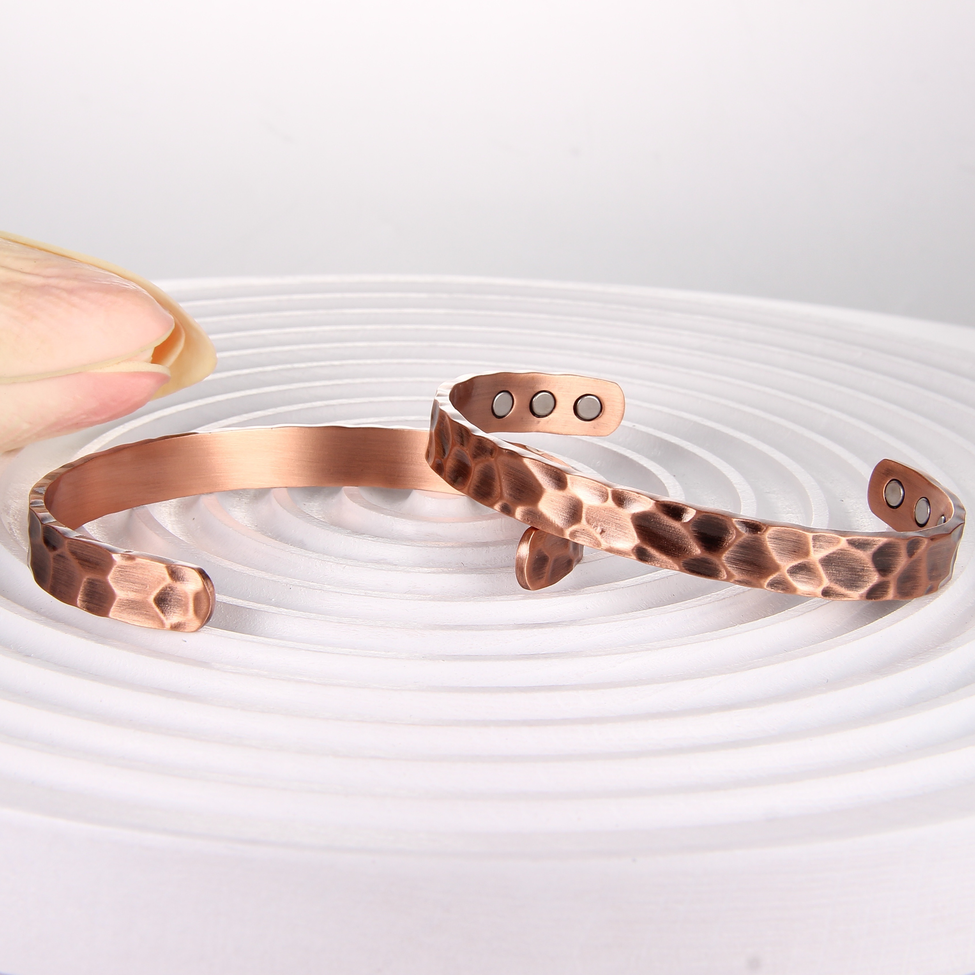 Copper Magnetic Adjustable Cuff Bangle Bracelet for Women & Men