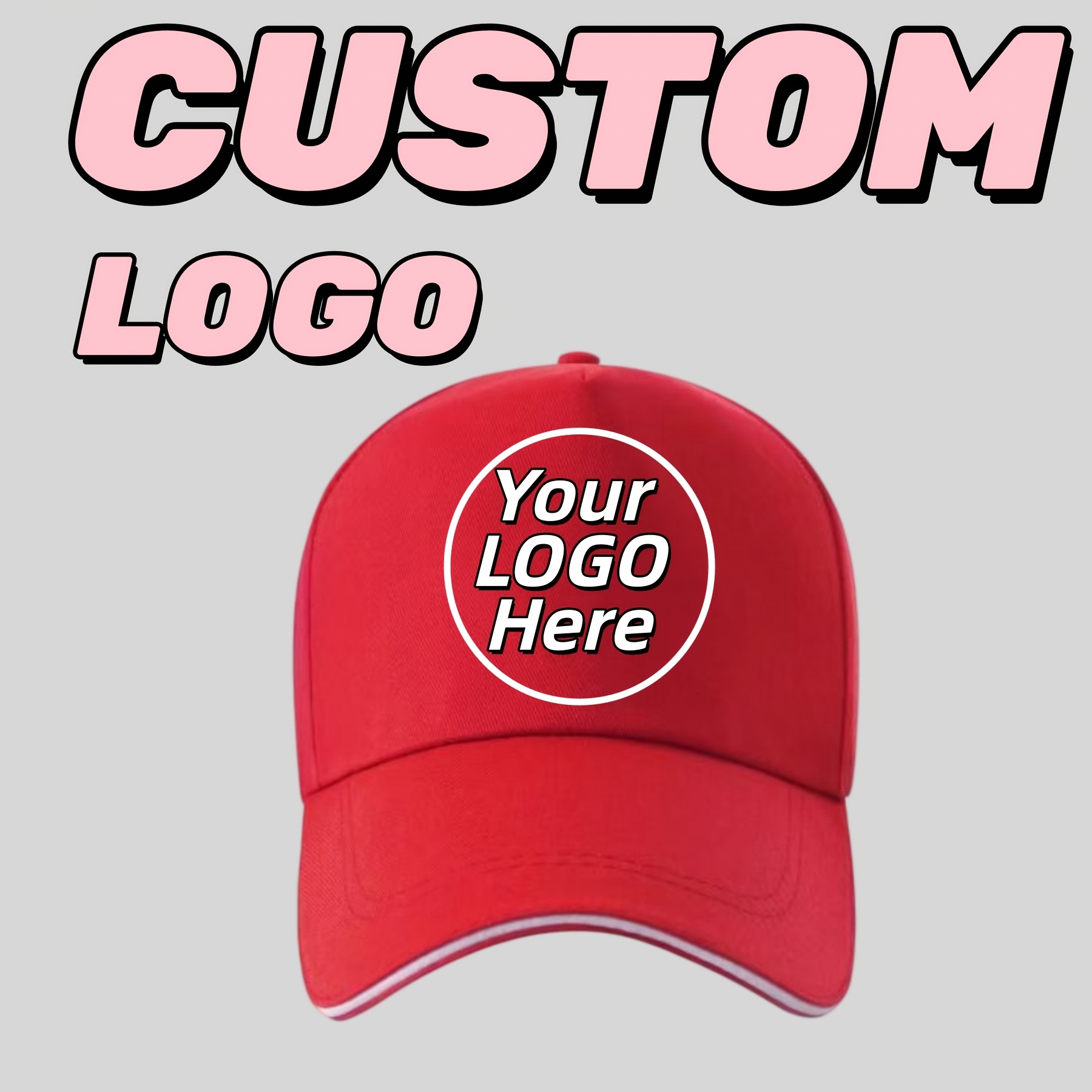 TEMU Custom Baseball Suitable For - Adjustable Snapback Hat With Custom /text/ Printing, Lightweight Comfortable Unisex Gift For, Casual Wear,