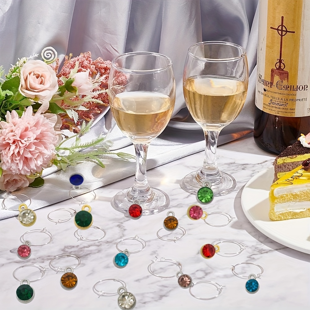 Drink Markers For Glasses Eease 16pcs Silicone Heart Wine Glass