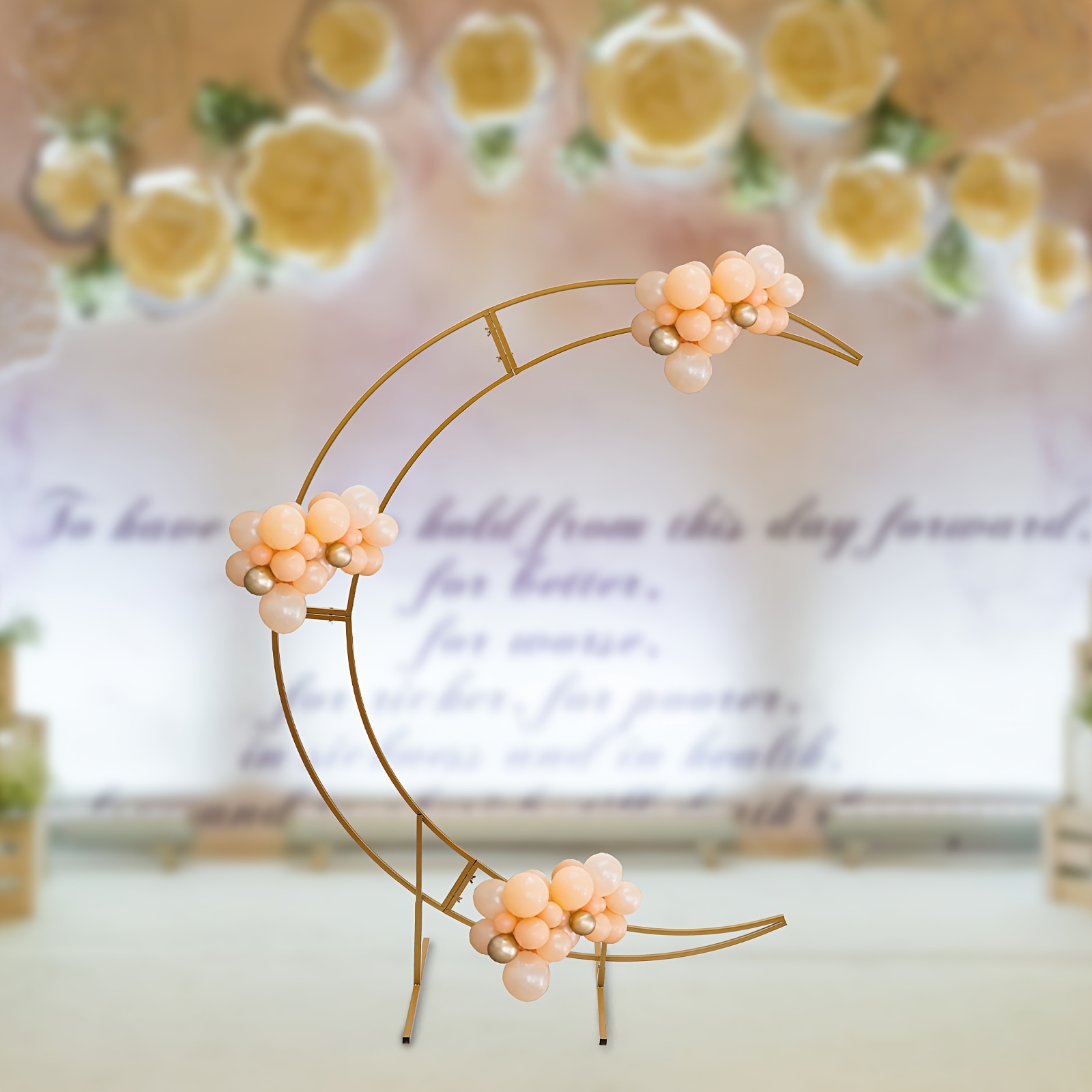 

Crescent Stand Wedding Decoration Wedding Background Wall Arch Stand Balloon Frame 7 Ft Rust Proof Carbon Steel Material