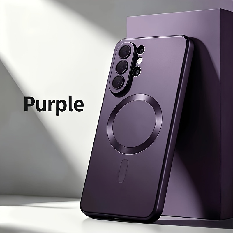 TEMU Phone Case: Luxury Magnetic Wireless Charging Matte Shockproof Soft Phone Case Suitable For Suitable For Galaxy S26 Ultra S26 Plus S26 S25 S24