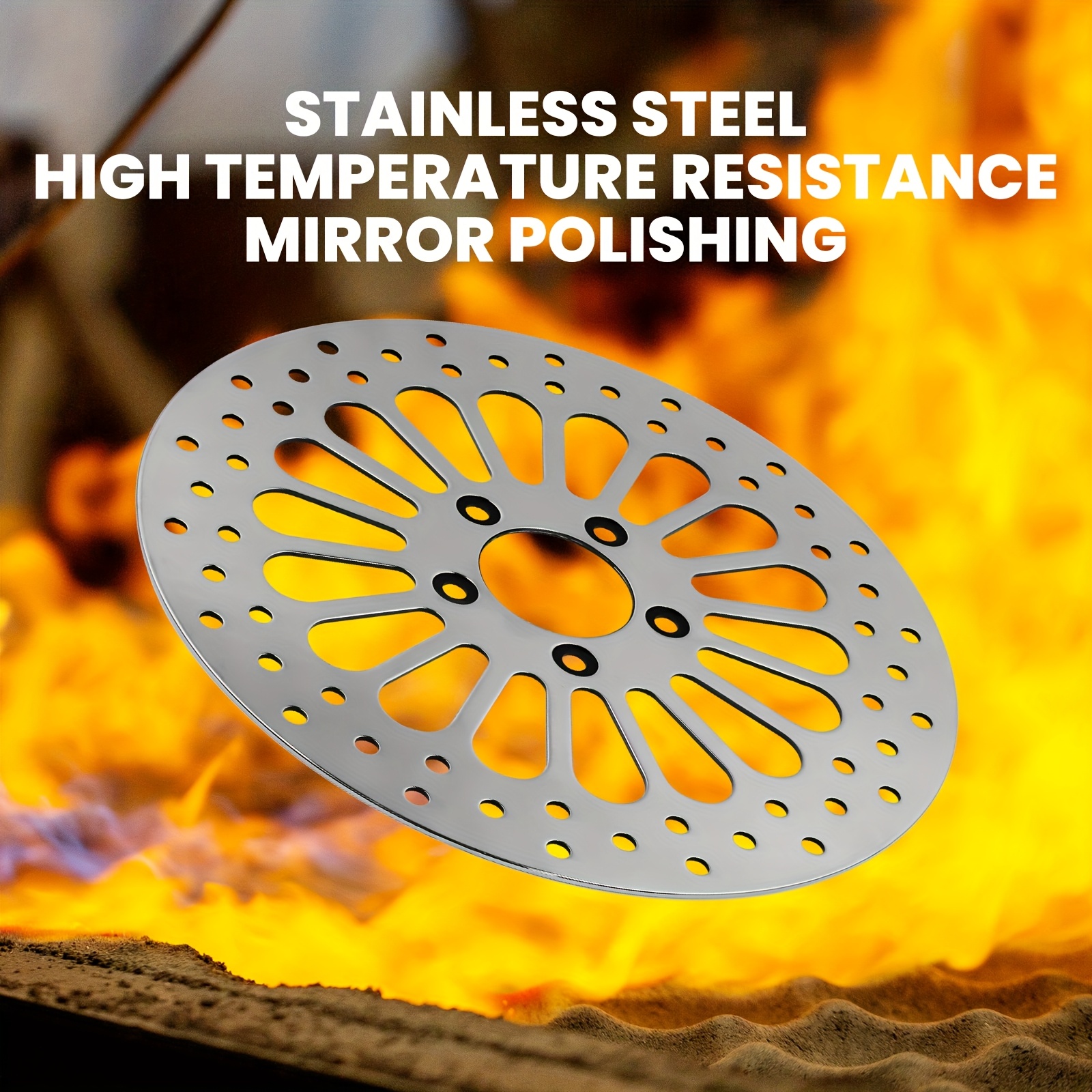 11.8" 300mm Polished Front Brake Rotor Disc Stainless Steel For M-rt-1100 Stainless Front Brake Rotor Disk For M-rt-110 Outer Diameter For -davidson Fltr Flht Flhr Flhx