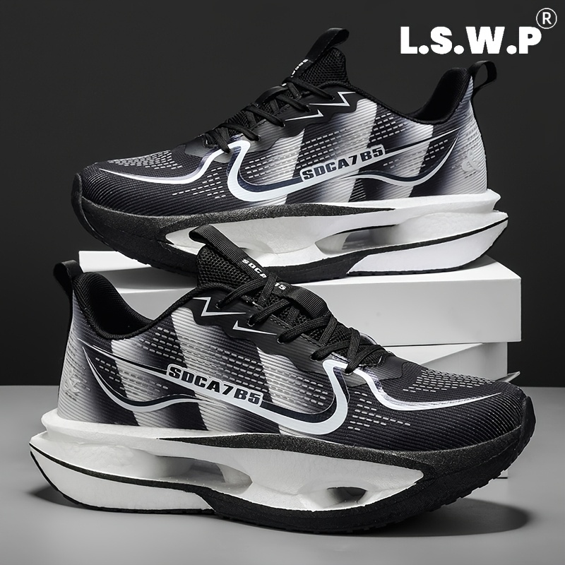 TEMU Men's Casual Fashion Hiking Shoes, Outdoor Sports Running Shoes, With Comfortable Inner Lining, Durable Sole, Cushioned Insole, Round Toe,