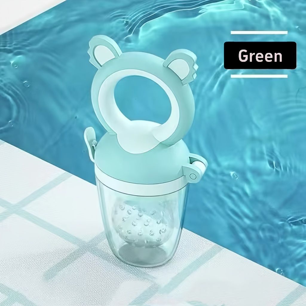 Alternative view of Alimentador de Frutas de Silicona Rosa para Niños con Dispensador de Suplementos Alimenticios de Tipo Empuje…