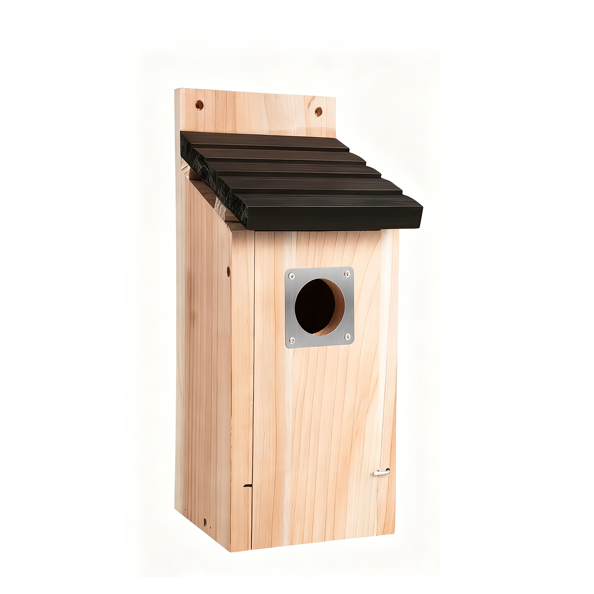 Image of 1 Pack Cedar Bird House With 1-1/2 Inch Entrance Hole, & Safety Latch, Ventilation Holes & Nestling - Outdoor Hanging Birdhouse For , , , Without Battery