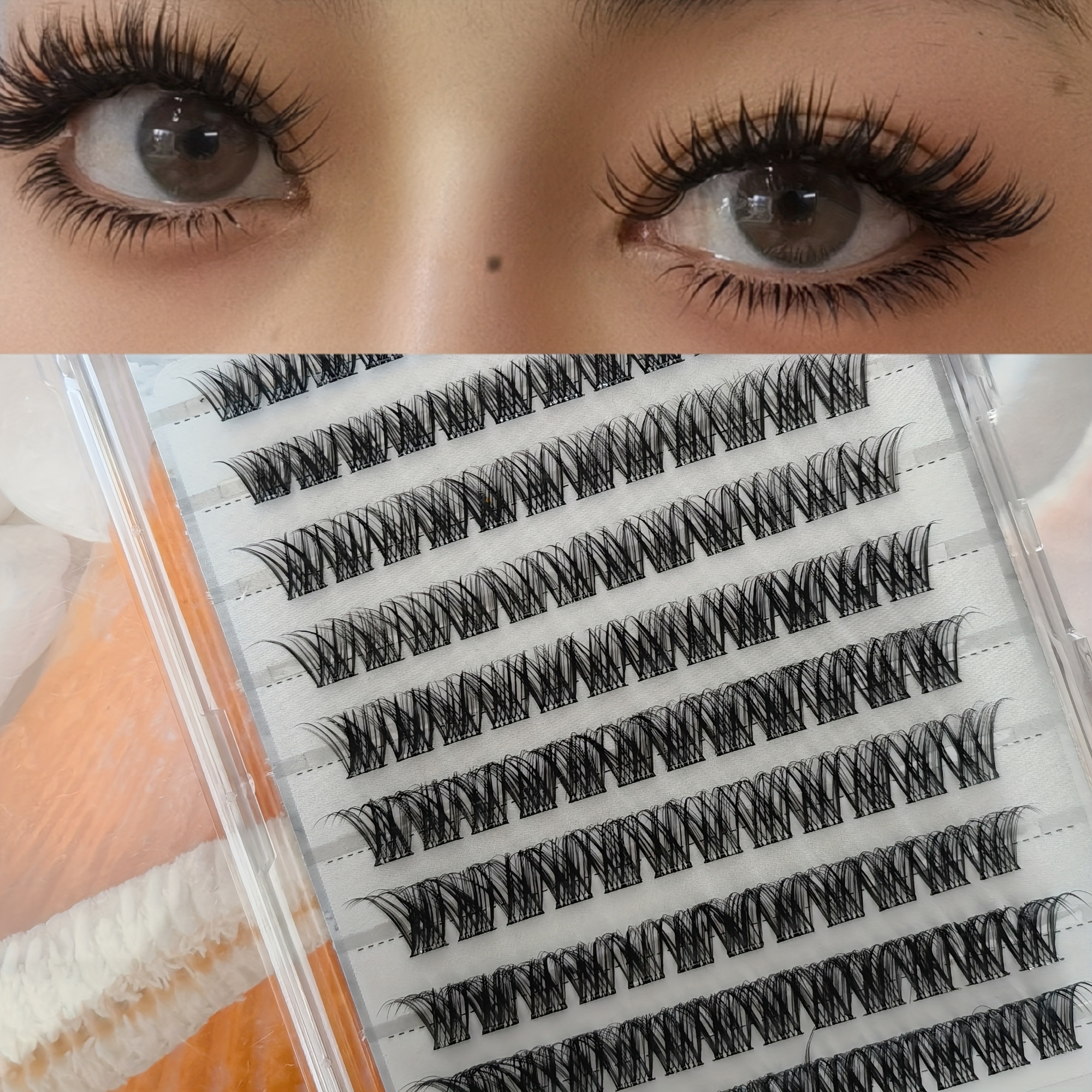 Image of Apply False Eyelashes - 120pcs, 0.07mm Thick, Comic-, Soft And Non-dazzling, Can Create Looks, Self-adhesive False Eyelashes