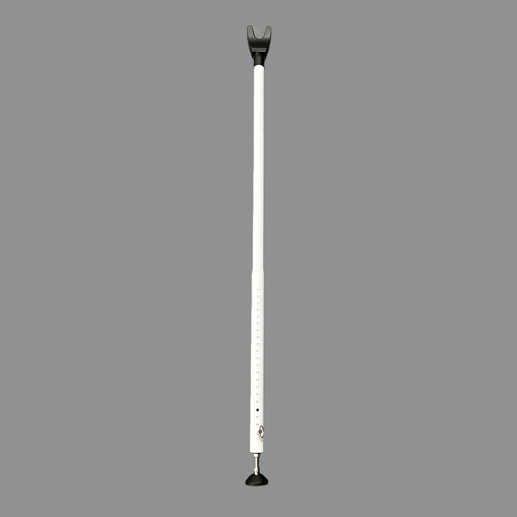 Image of 1pc Heavy Duty Adjustable Metal Bar - Sliding Door Jammer & Lock Suitable For Window/sliding Doors, -mounted Door Barrier For Front Door, Patio Door, Apartment, Home, Hotel Room